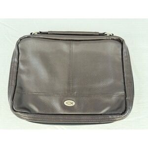 Christian Art Gifts Brown Faux Leather Bible Cover Large Ichthys Fish Organizer
